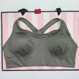 Victoria Secret Pink Sport Olive Green Ultimate Lightly Lined Size M